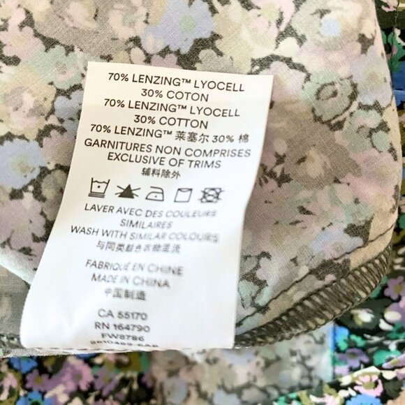 NWT FRANK AND OAK THE PRINTED LOOSE DRESS IN LILAC BLUE COLORS - XS - Picture 12 of 12